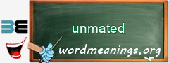 WordMeaning blackboard for unmated